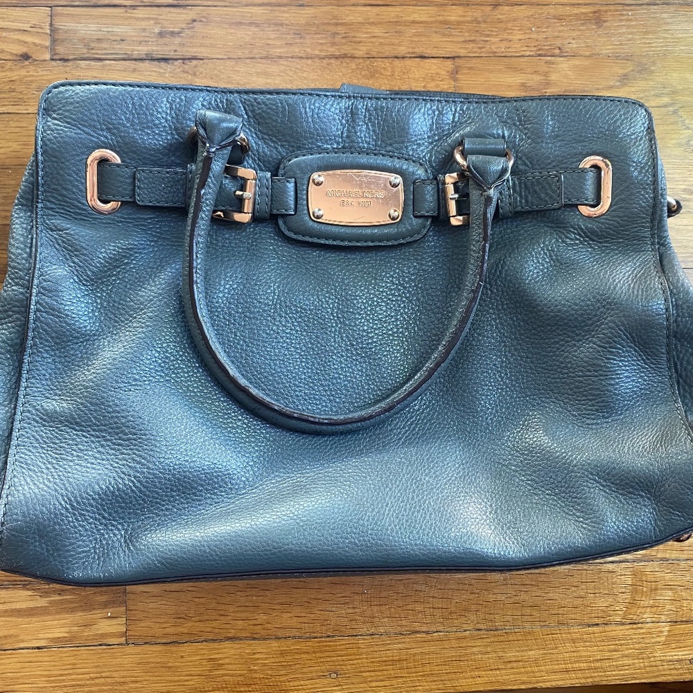 MICHAEL KORS Gray Crossbody Satchel